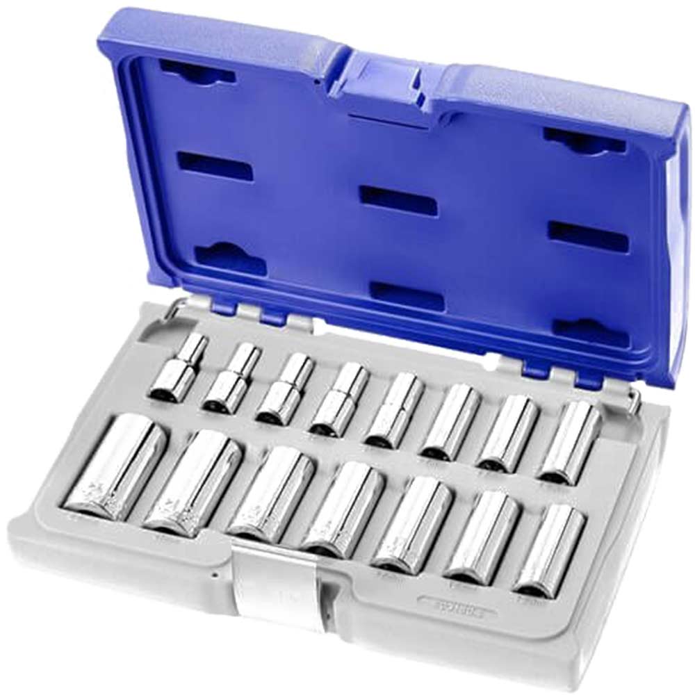 Image of Expert by Facom 15 Piece 3/8" Drive Deep Hex Socket Set Metric 3/8"