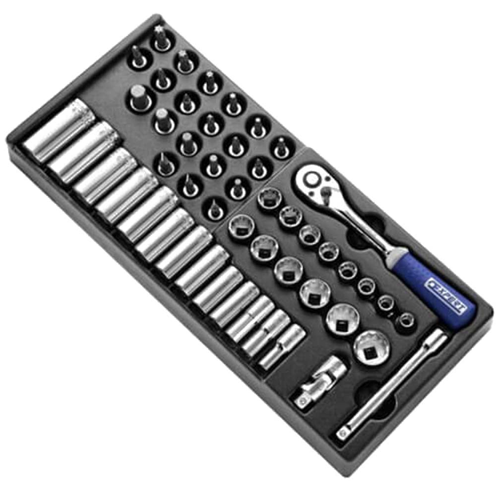 Expert by Facom 50 Piece 3/8" Drive Hex and Bi Hex Socket and Screwdriver Set Metric in Module Tray 3/8