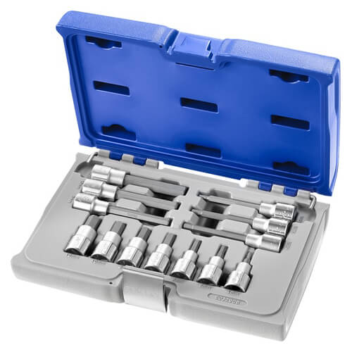 Image of Expert by Facom 13 Piece 1/2" Drive Hex Socket Bit Set Metric 1/2"