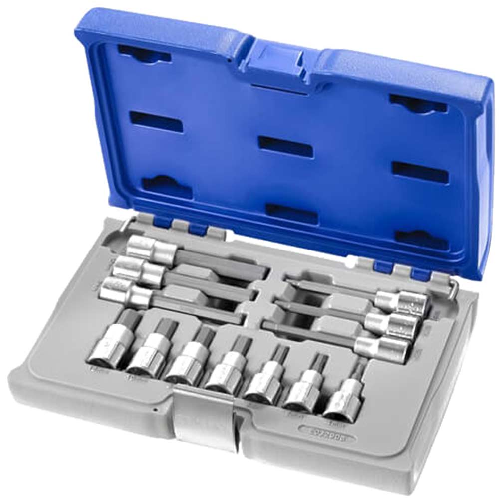 Image of Expert by Facom 13 Piece 1/2" Drive Hex Socket Bit Set Metric 1/2"