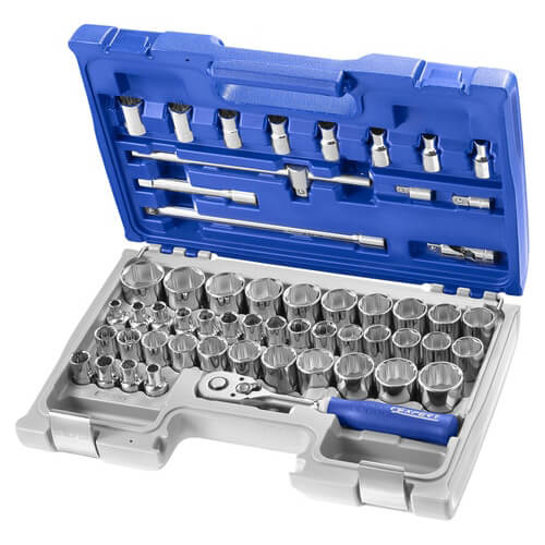 Image of Expert by Facom 55 Piece 1/2" Drive Hex, Bi Hex and Torx Socket Set Metric 1/2"