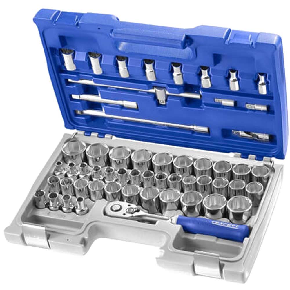 Image of Expert by Facom 55 Piece 1/2" Drive Hex, Bi Hex and Torx Socket Set Metric 1/2"