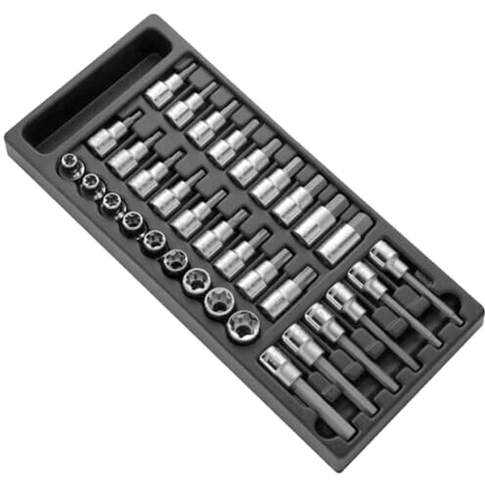 Image of Expert by Facom 33 Piece 1/2" Drive Socket Bit Set in Module Tray 1/2"