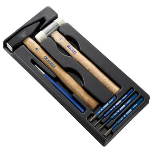 Image of Expert by Facom 7 Piece Hammer and Punch Set in Module Tray