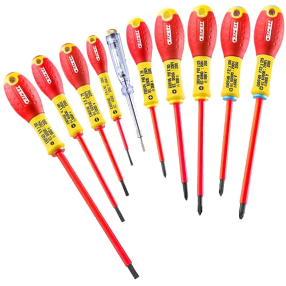 Image of Expert by Facom 10 Piece VDE Insulated Screwdriver Set