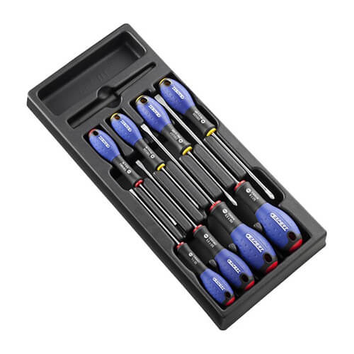 Image of Expert by Facom 8 Piece Screwdriver Set in Module Tray