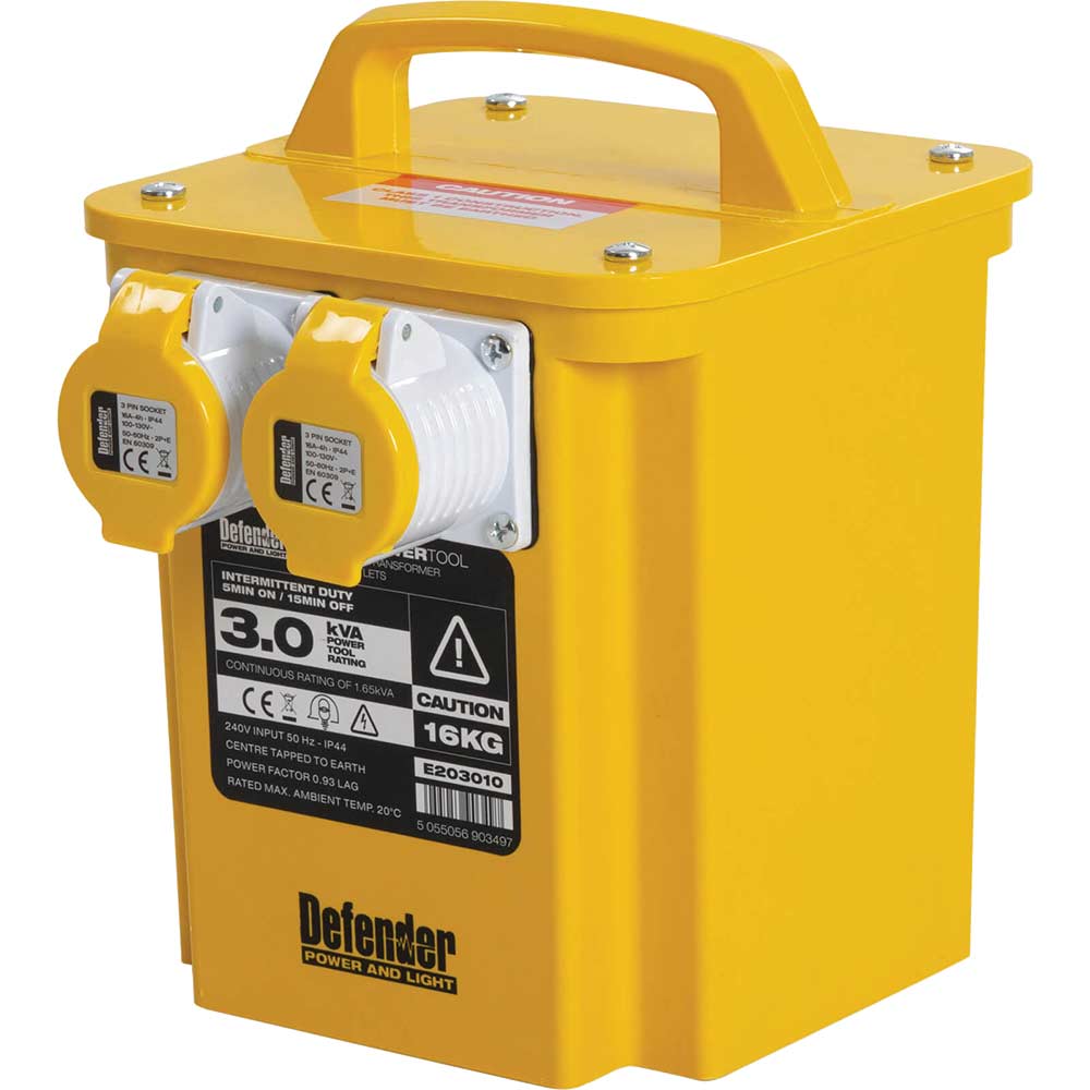 Defender 110v Portable Transformer 3 Kva 240v