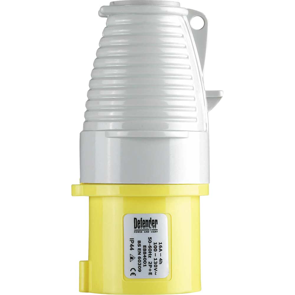 Image of Defender Yellow Plug 16 Amp 110V 110v