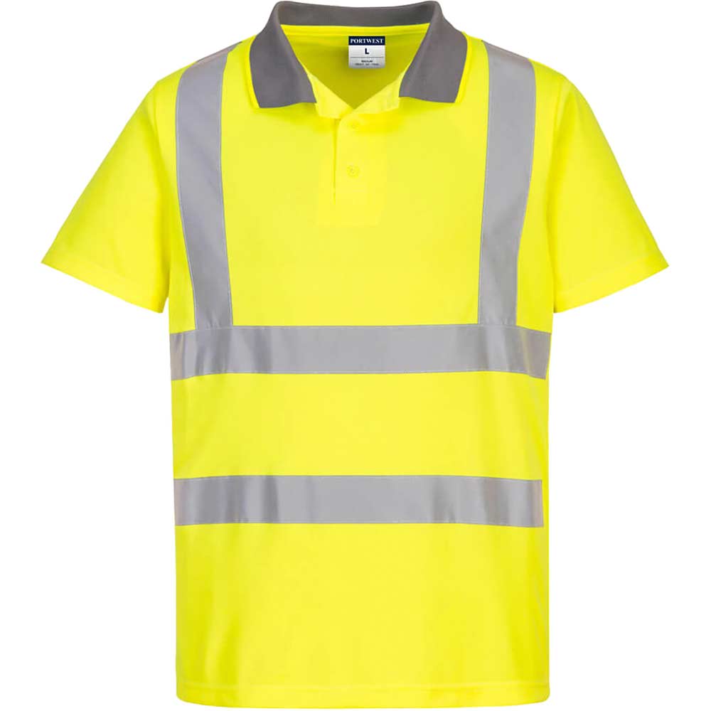 Photos - Safety Equipment Portwest Eco Hi Vis Polo Shirts Multi Pack EC10YERXL 