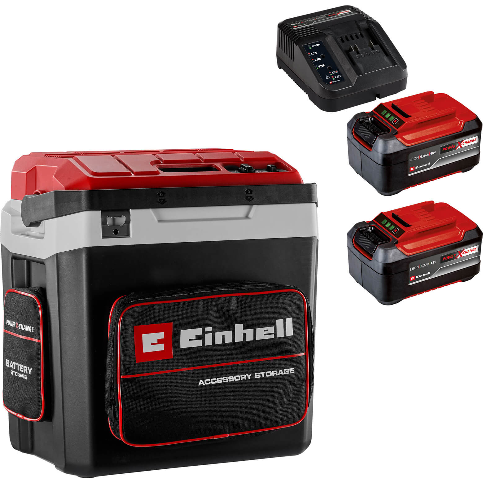 Einhell TE-COL 18/27 Li 18v Cordless or Corded Cool Box 2 x 5.2ah Li-ion Charger