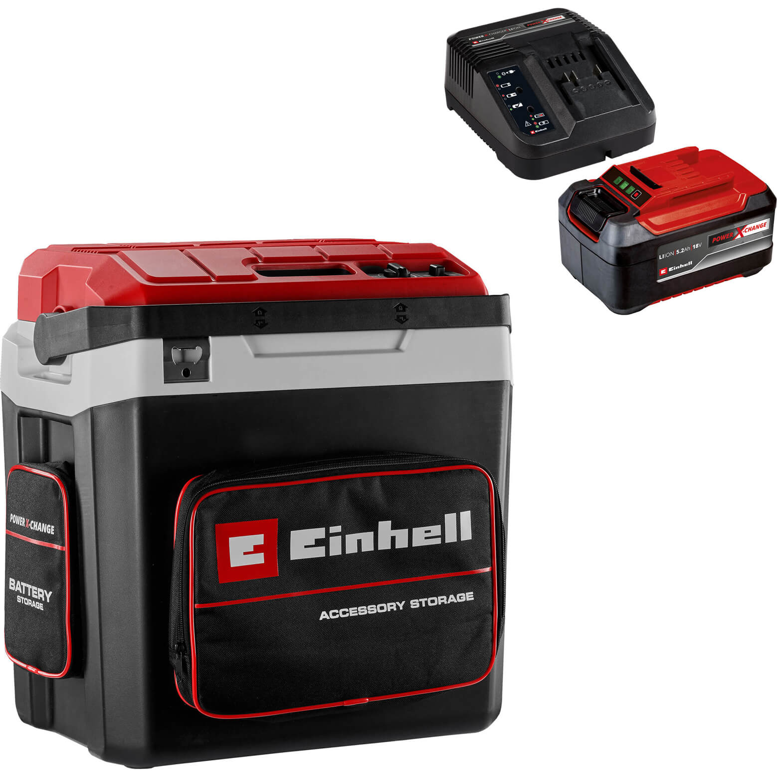 Einhell TE-COL 18/27 Li 18v Cordless or Corded Cool Box 1 x 5.2ah Li-ion Charger