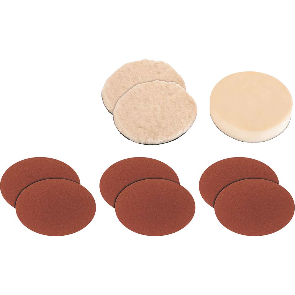 Einhell 9 Piece Polishing and Sanding Set for 180mm Polishers