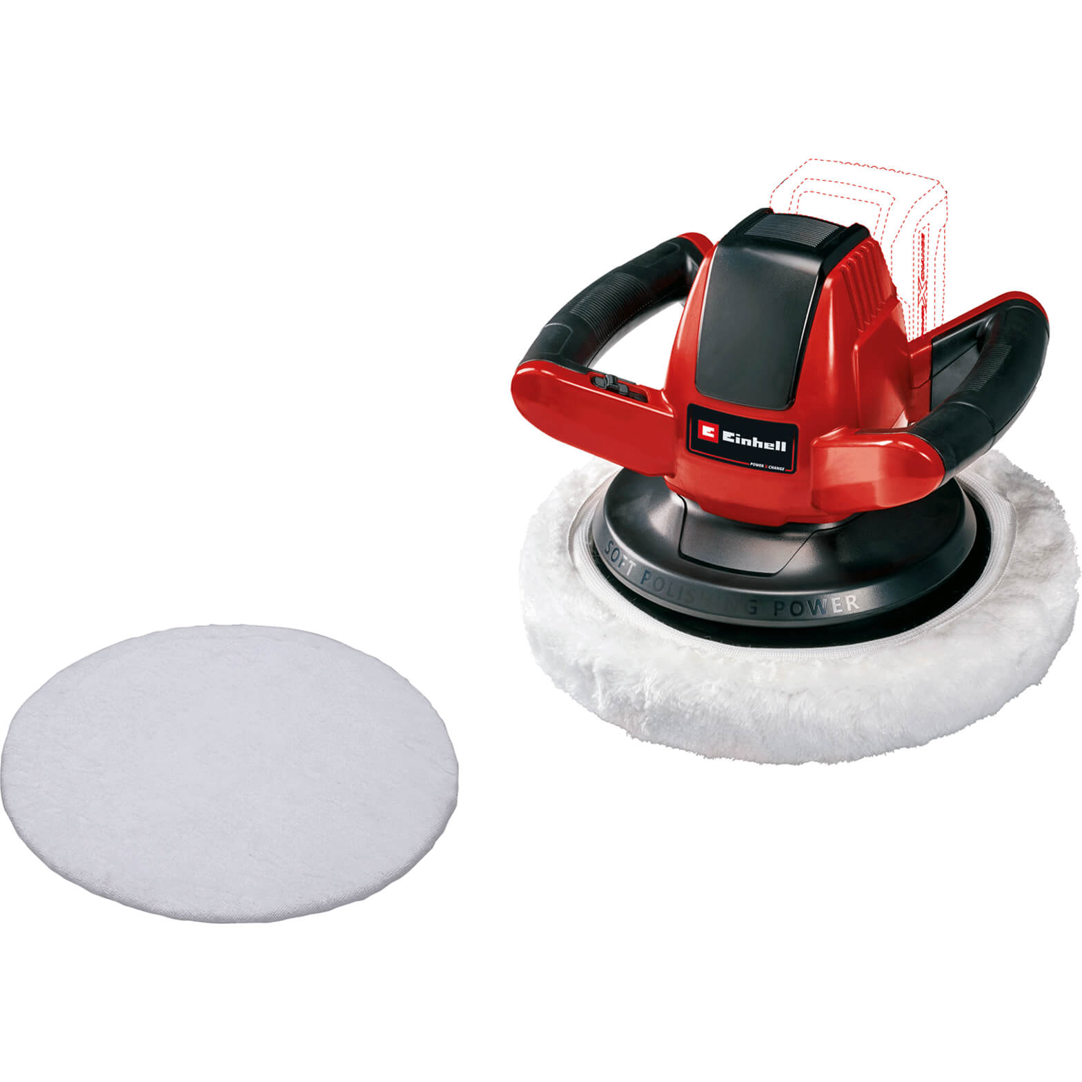 Image of Einhell CE-CB 18/254 Li 18v Cordless Car Buffer and Polisher No Batteries No Charger No Case