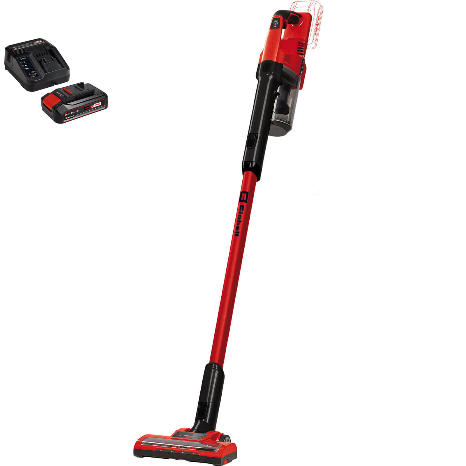 Photos - Vacuum Cleaner Einhell TE-SV 18 Li 18v Cordless Stick  1 x 2.5ah Li-ion Cha 