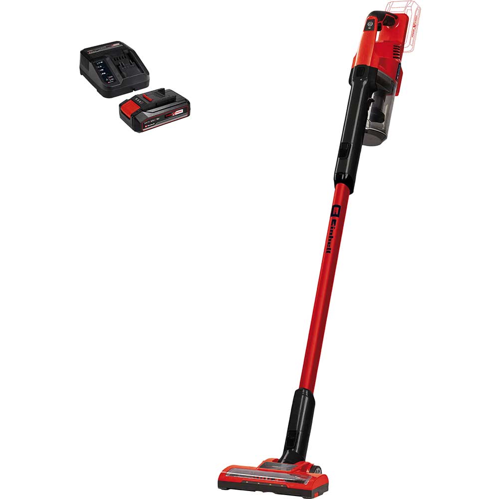 Einhell TE-SV 18 Li 18v Cordless Stick Vacuum Cleaner 1 x 2.5ah Li-ion Battery Charger
