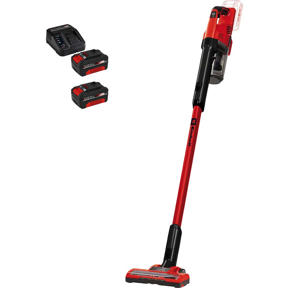 Einhell TE-SV 18 Li 18v Cordless Stick Vacuum Cleaner 2 x 4ah Li-ion Battery Charger