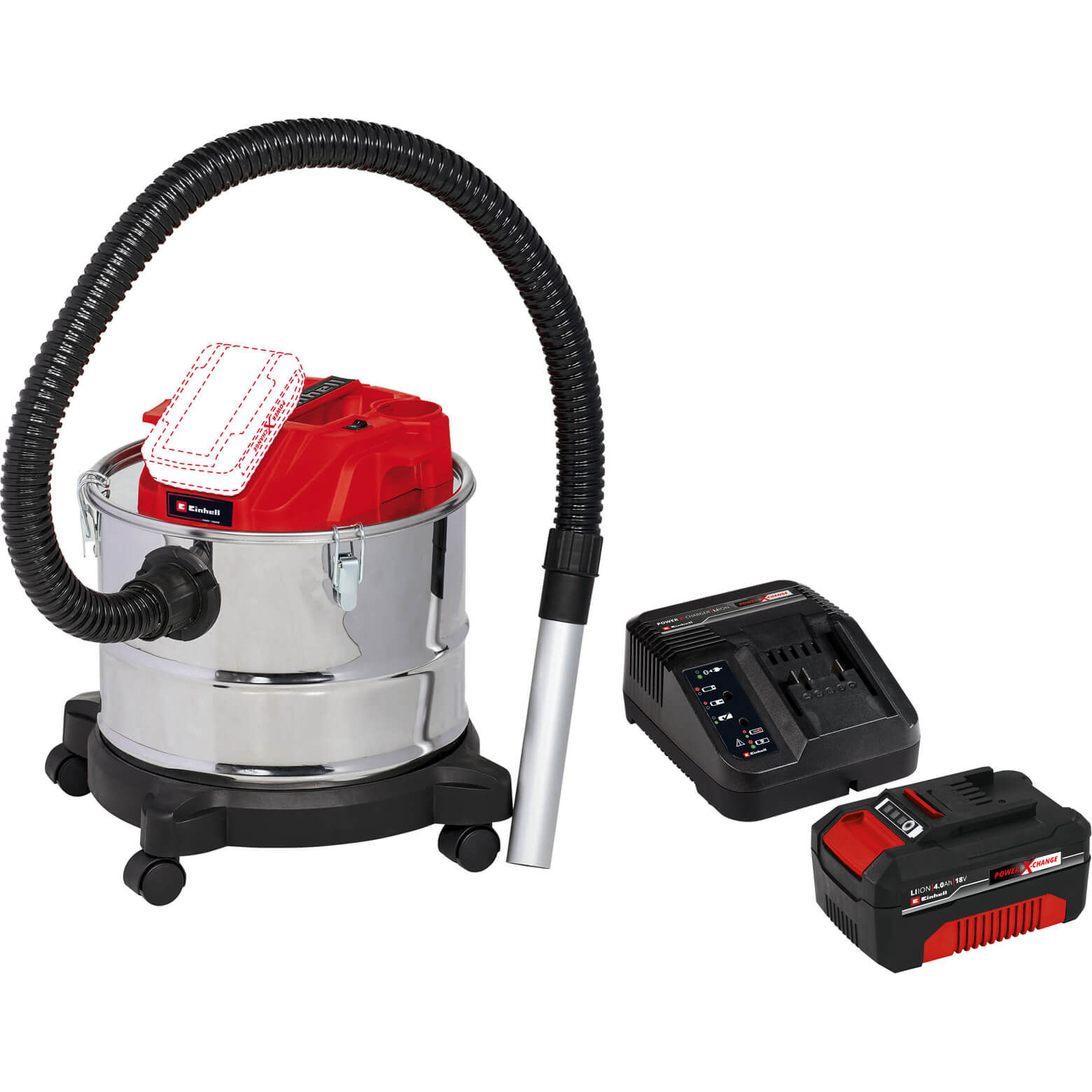 Photos - Vacuum Cleaner Einhell TE-AV 18/15 Li 18v Cordless Ash  15L 1 x 4ah Li-ion 