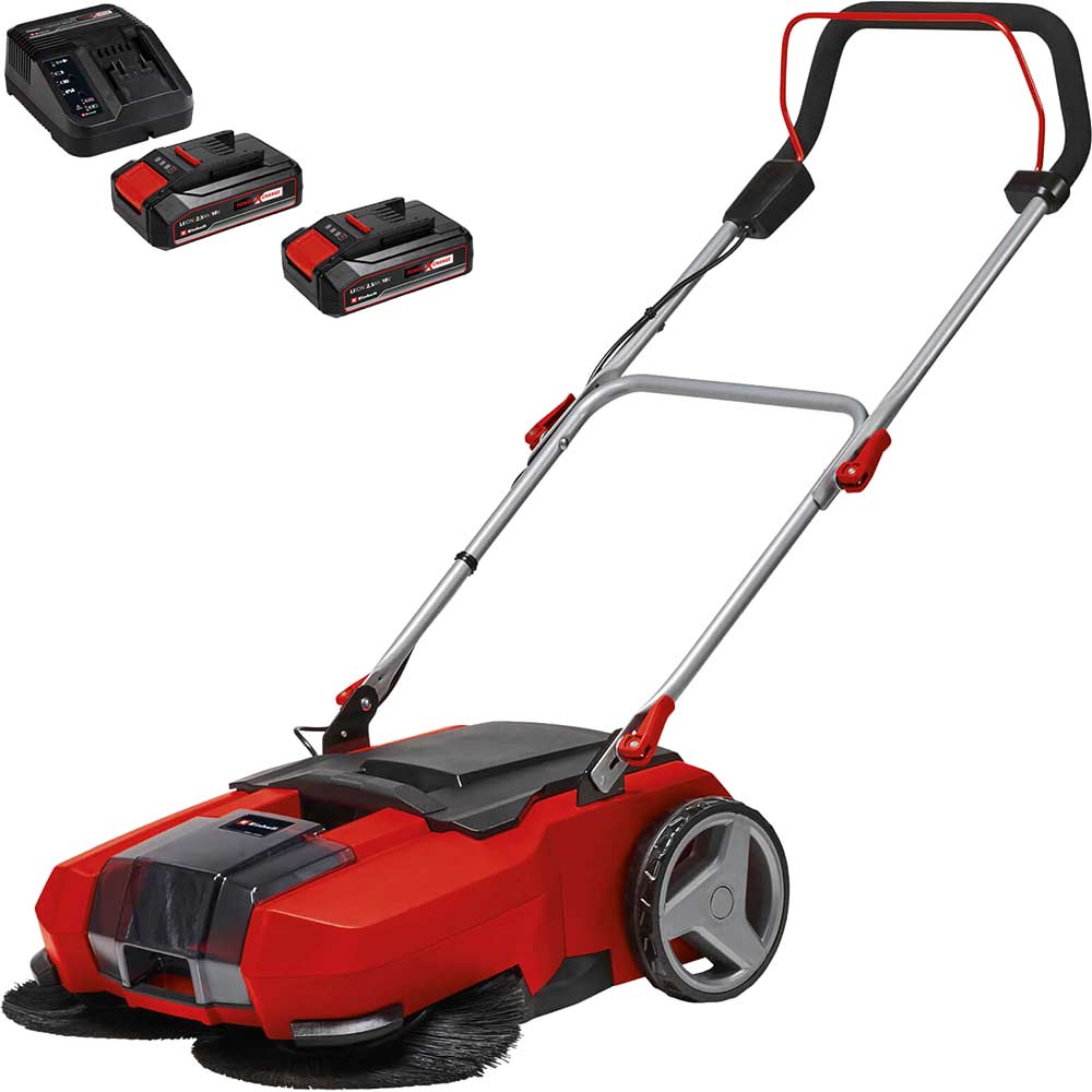 Einhell TE-SW 18/610 Li 18v Cordless Push Sweeper 2 x 2.5ah Li-ion Battery Charger