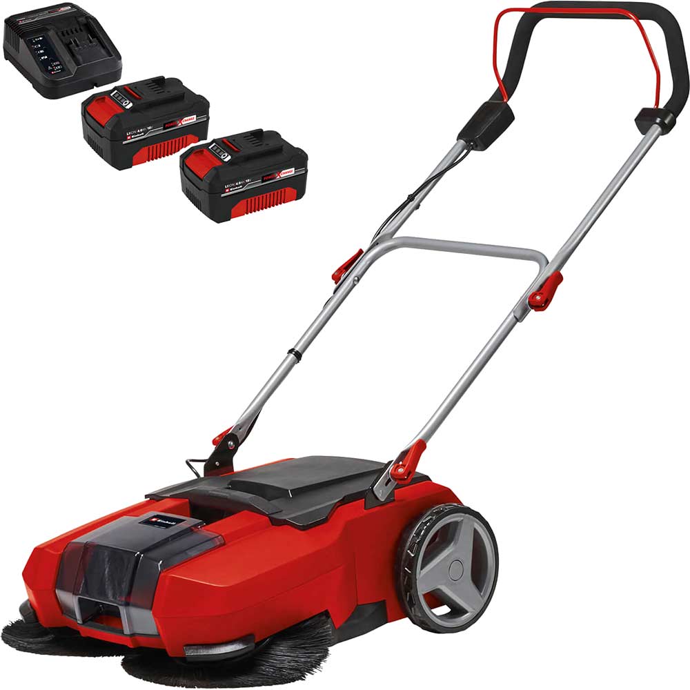 Einhell TE-SW 18/610 Li 18v Cordless Push Sweeper 2 x 4ah Li-ion Battery Charger