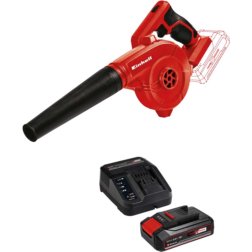 Einhell TE-CB 18/180 Li 18v Cordless Workshop Blower 1 x 2.5ah Li-ion Battery Charger No Case