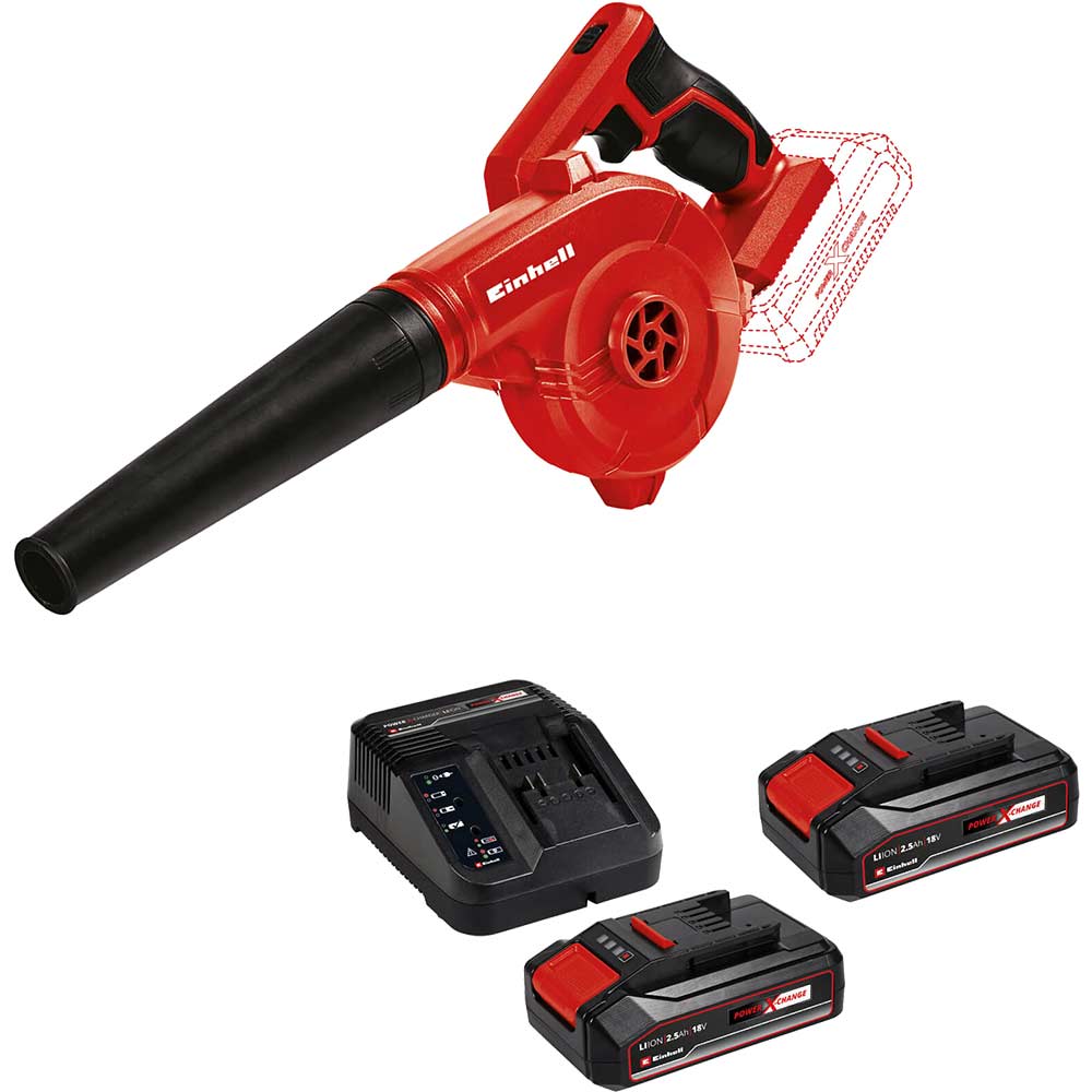 Einhell TE-CB 18/180 Li 18v Cordless Workshop Blower 2 x 2.5ah Li-ion Battery Charger No Case