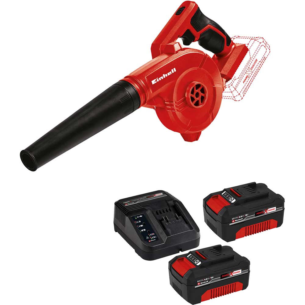 Image of Einhell TE-CB 18/180 Li 18v Cordless Workshop Blower 2 x 4ah Li-ion Charger No Case