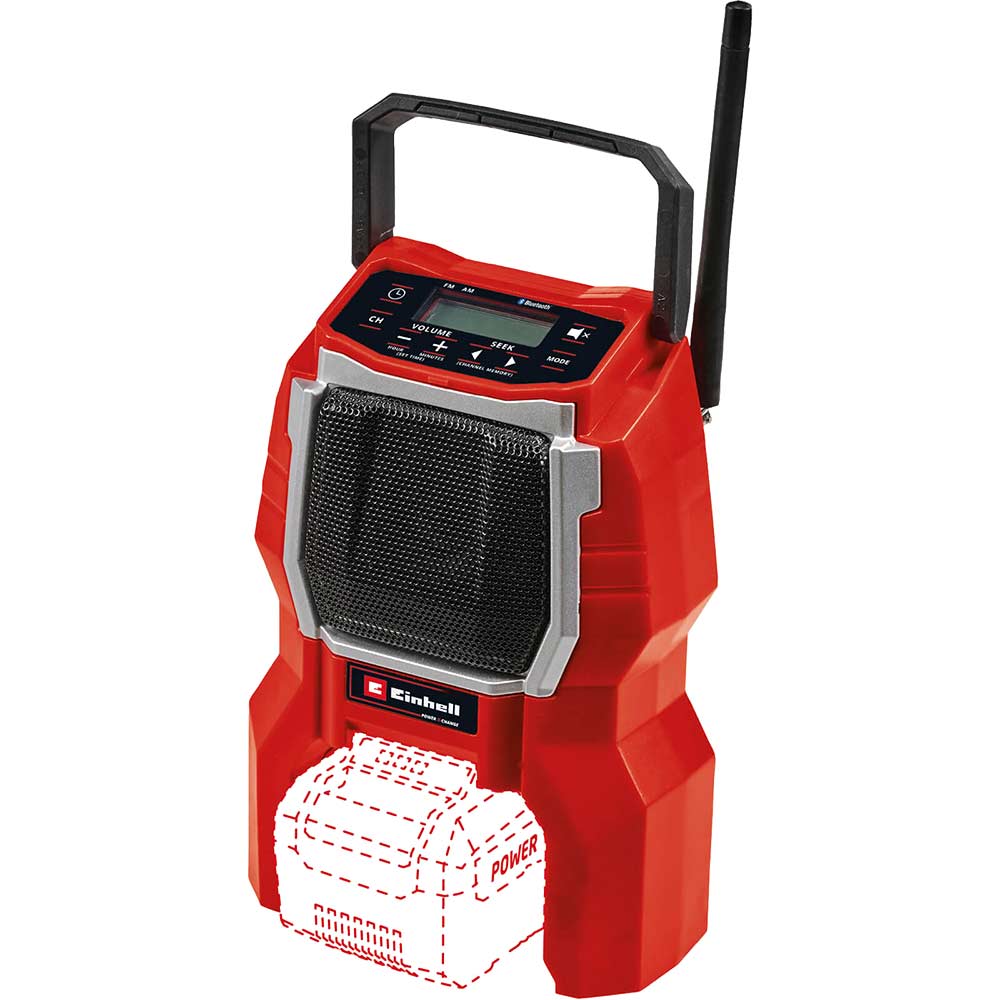 Image of Einhell TE-RA 18 Li BT 18v Cordless Radio and Bluetooth Speaker No Batteries No Charger No Case