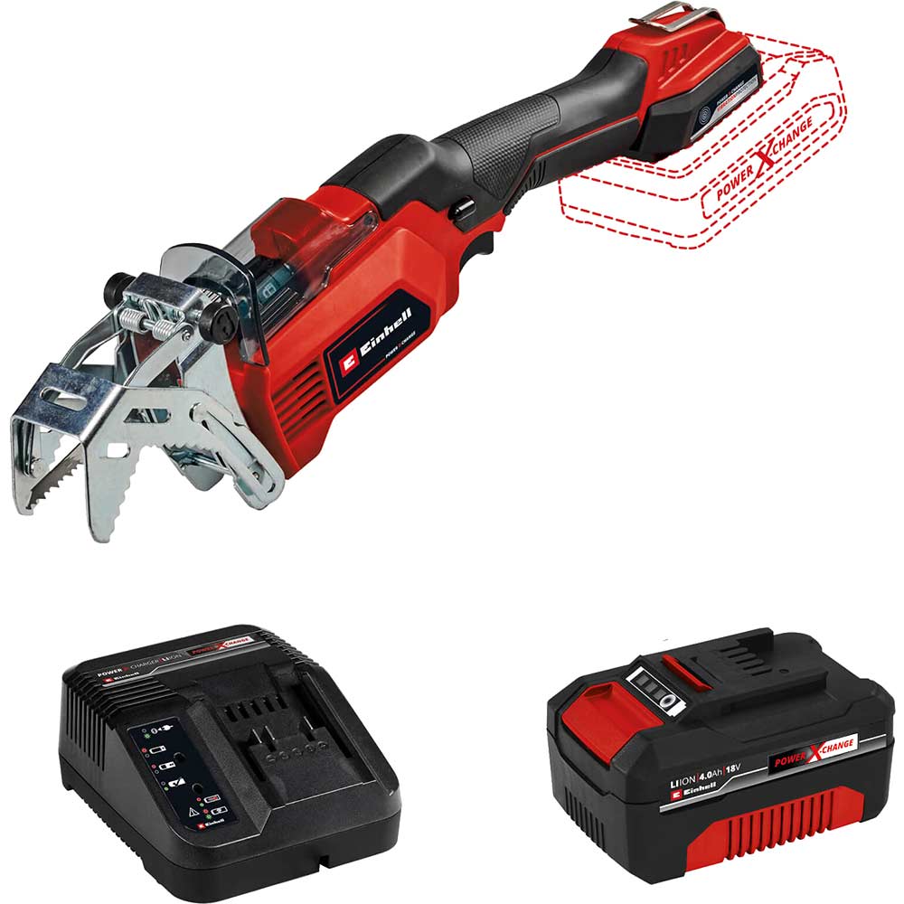 Einhell GE-GS 18/150 Li 18v Cordless Pruning Saw 100mm (New) 1 x 4ah Li-ion Charger