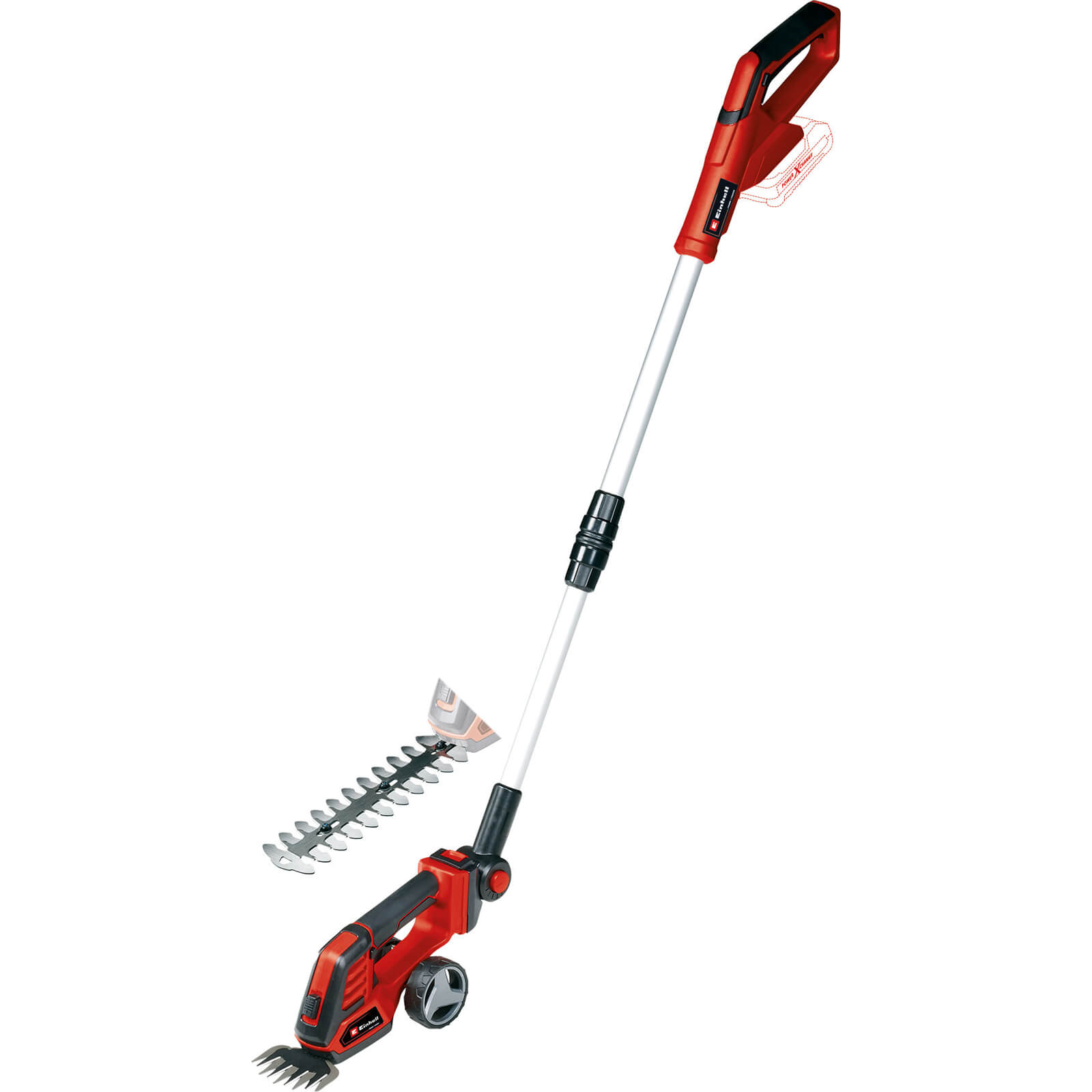 Photos - Hedge Trimmer Einhell GE-CG 18/100 Li T 18v Cordless Grass Shears and Handle No Batterie 