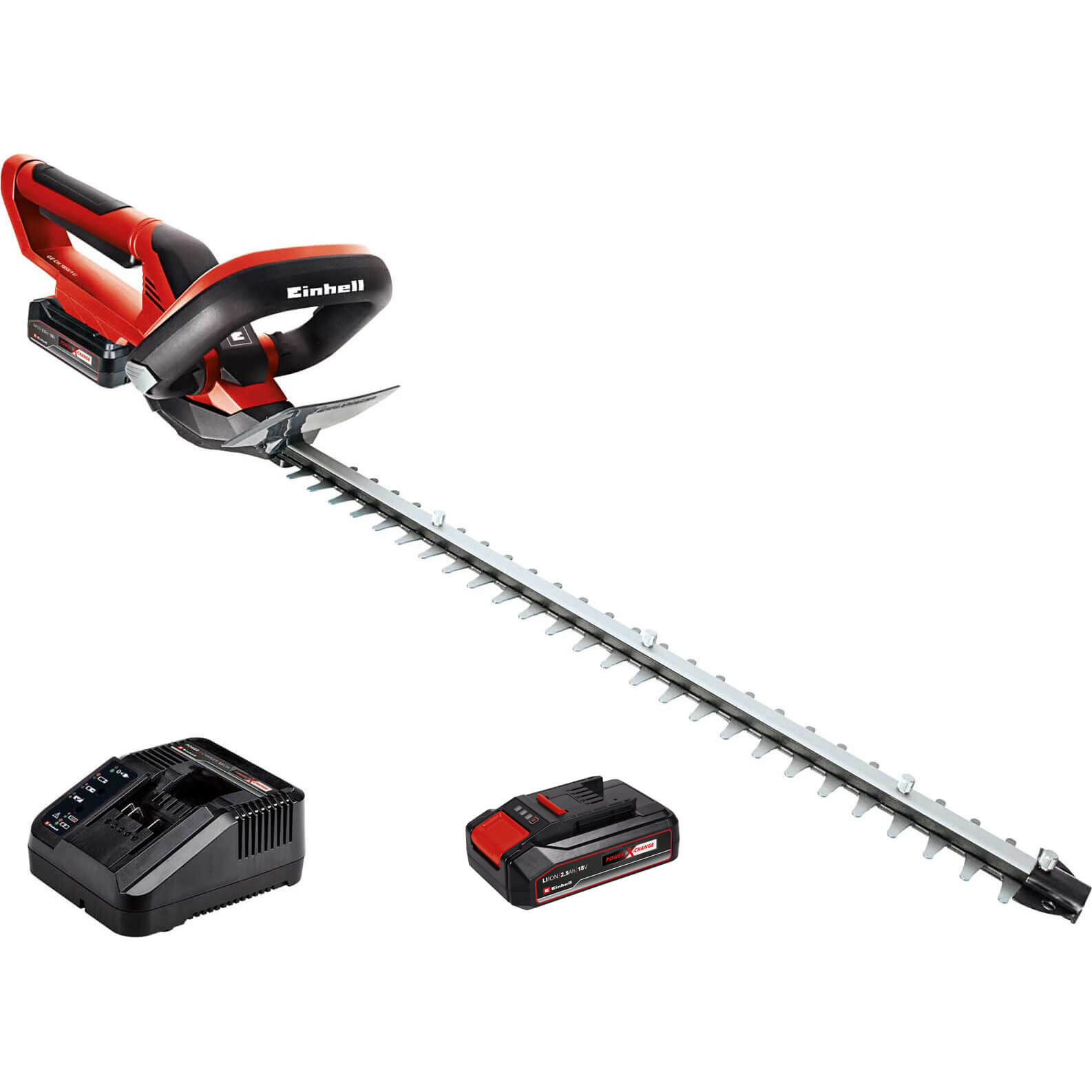 Einhell GE-CH 1855/1 18v Cordless Hedge Trimmer 550mm 2 x 2.5ah Li-ion Charger