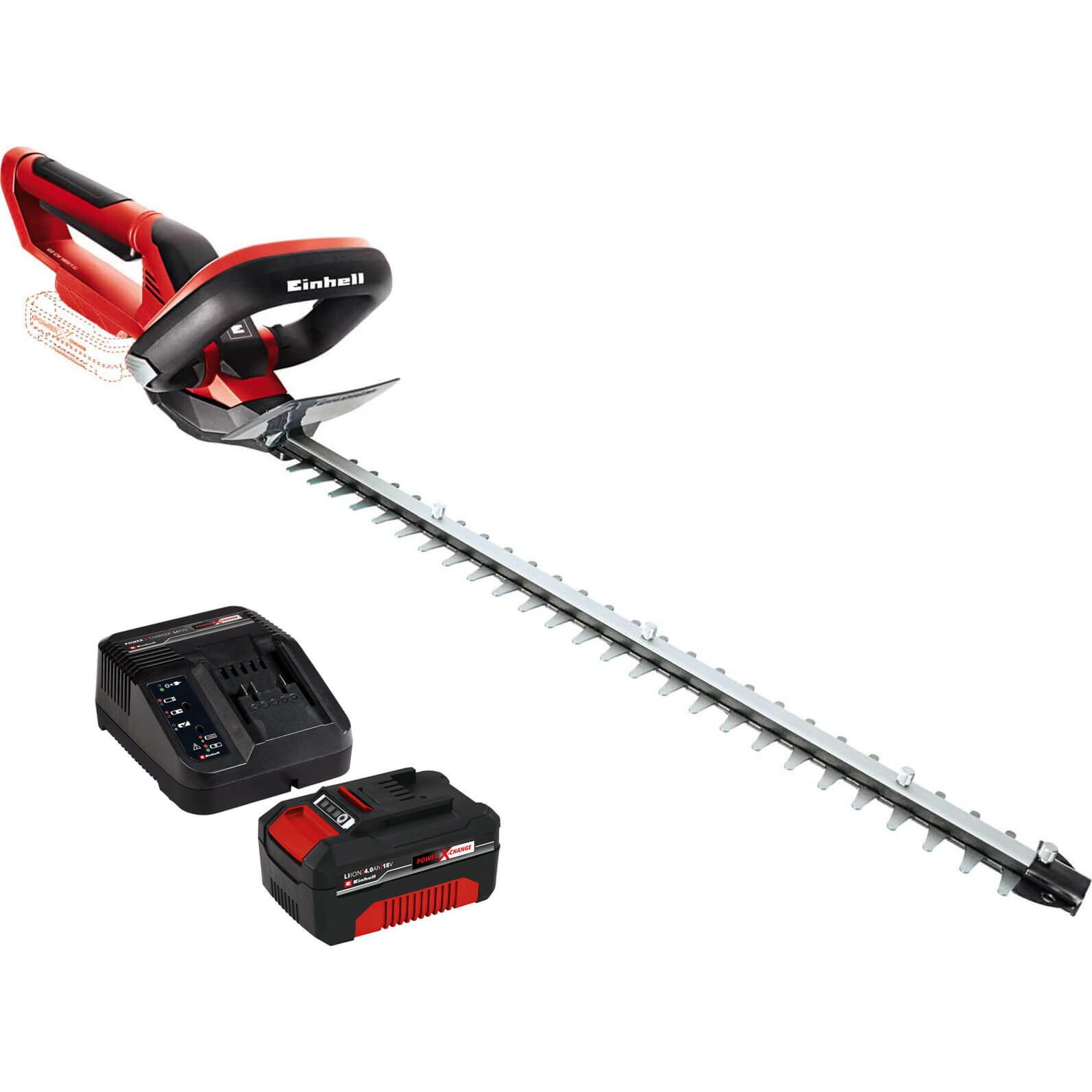 Image of Einhell GE-CH 1855/1 18v Cordless Hedge Trimmer 550mm 1 x 4ah Li-ion Charger