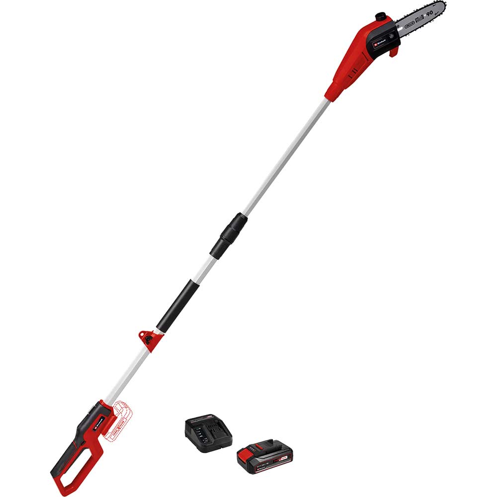Einhell GC-LC 18/20 Li T 18v Cordless Pole Tree Pruner 200mm 1 x 2.5ah Li-ion Battery Charger
