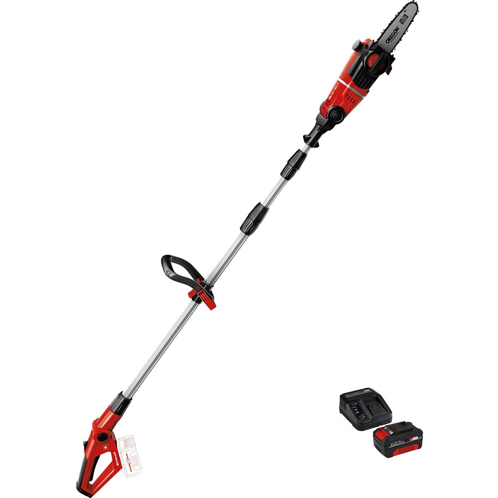 Image of Einhell GE-LC 18 Li T 18v Cordless Pole Tree Pruner 200mm 1 x 4ah Li-ion Charger