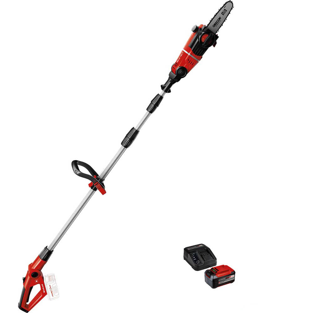 Einhell GE-LC 18 Li T 18v Cordless Pole Tree Pruner 200mm 1 x 5.2ah Li-ion Battery Charger