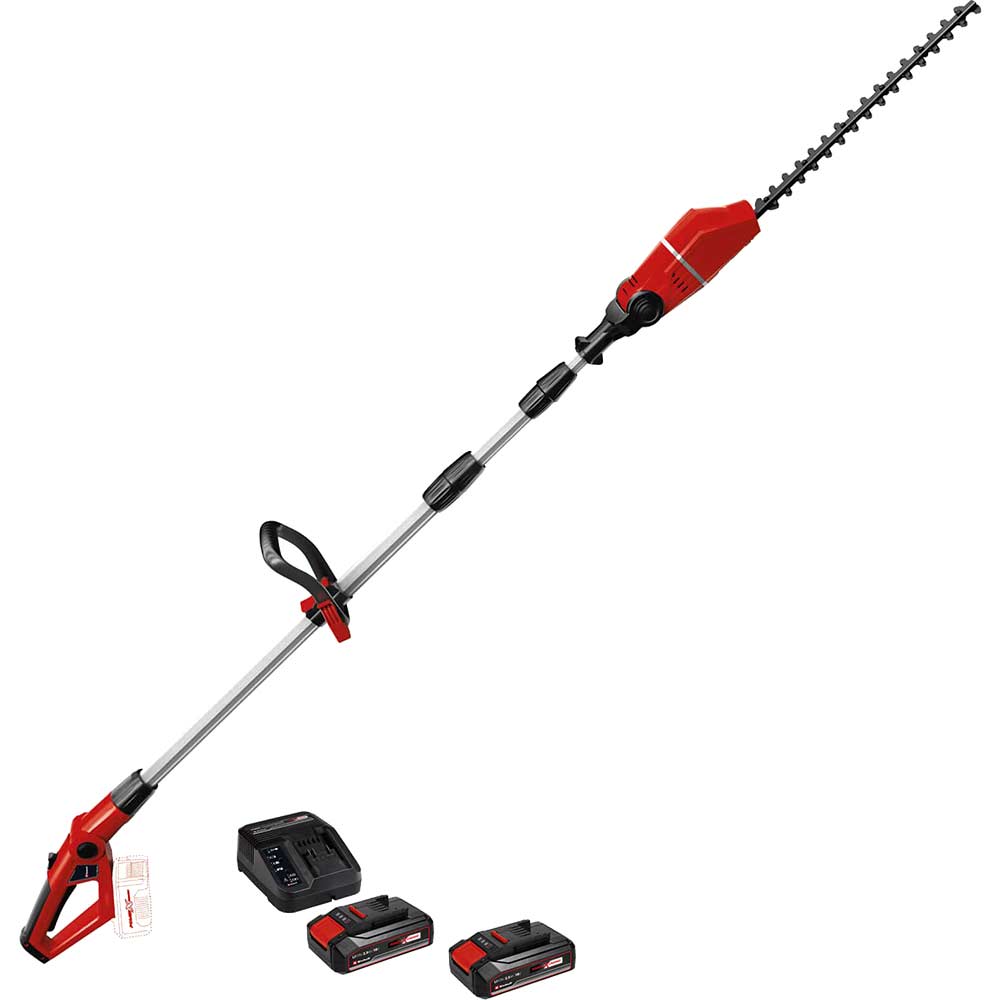 Image of Einhell GE-HH 18/45 Li T 18v Cordless High Reach Hedge Trimmer 450mm 2 x 2.5ah Li-ion Charger