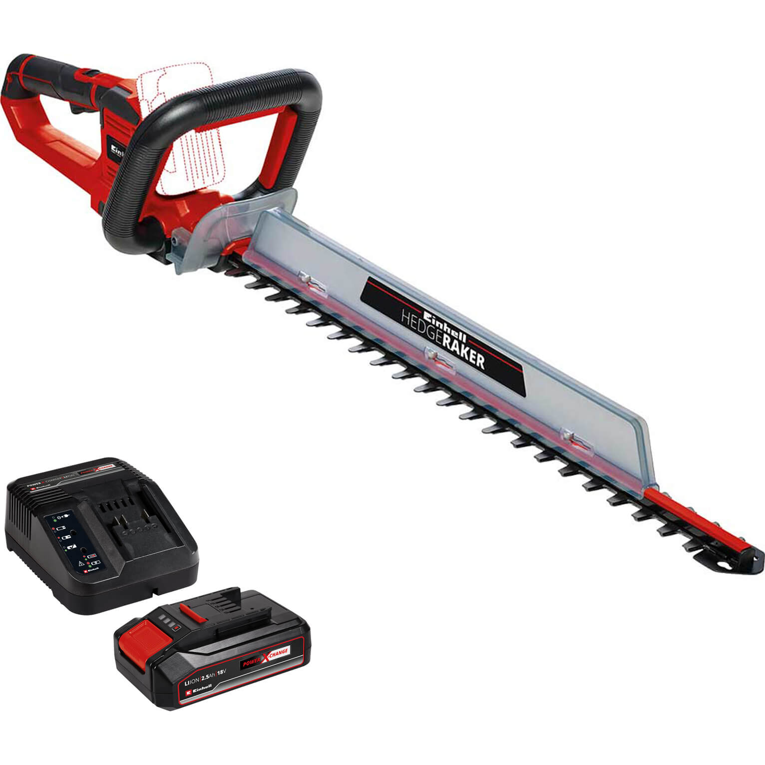 Photos - Lawn Mower Einhell GE-CH 18/60 Li 18v Cordless Hedge Trimmer 600mm 1 x 2.5ah Li-ion Charger 