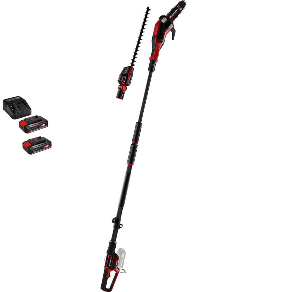 Einhell Professional GP-HC 18/5020 Li T BL 18v Cordless Brushless Hedge Trimmer and Pole Pruner 2 x 2.5ah Li-ion Battery Charger