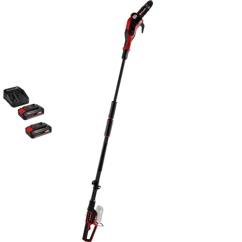 Einhell Professional GP-LC 18/20 Li T BL 18V Cordless Brushless Pole Pruner 200mm 2 x 2.5ah Li-ion Battery Charger