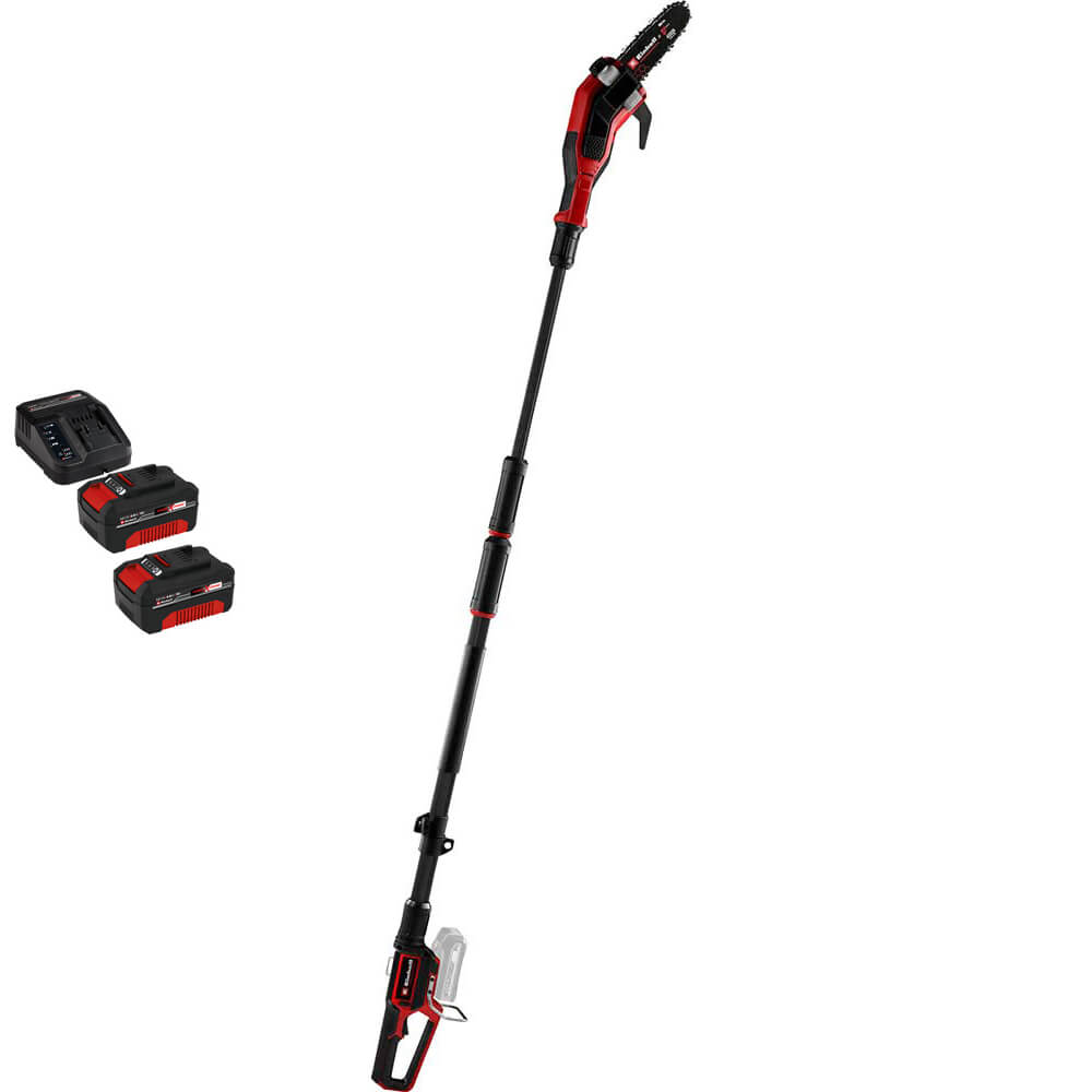 Einhell Professional GP-LC 18/20 Li T BL 18V Cordless Brushless Pole Pruner 200mm 2 x 4ah Li-ion Battery Charger