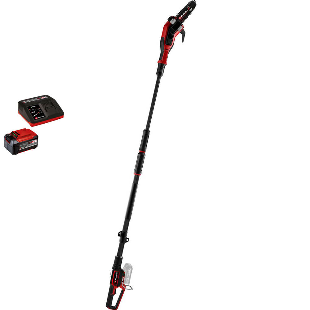Einhell Professional GP-LC 18/20 Li T BL 18V Cordless Brushless Pole Pruner 200mm 1 x 5.2ah Li-ion Battery Charger