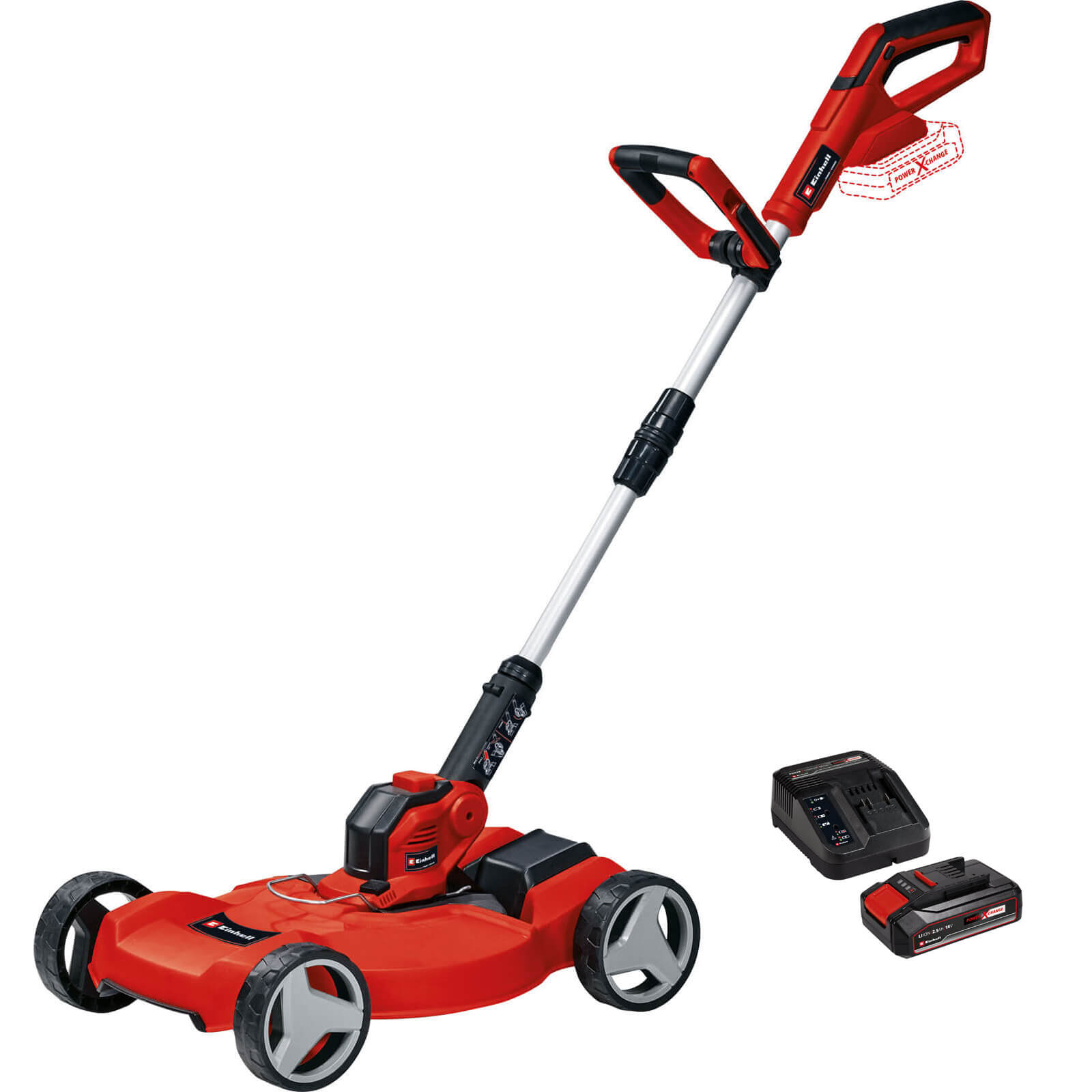Image of Einhell GE-CT 18/28 Li TC 18v Cordless Grass Trimmer and Edger 280mm 1 x 2.5ah Li-ion Charger