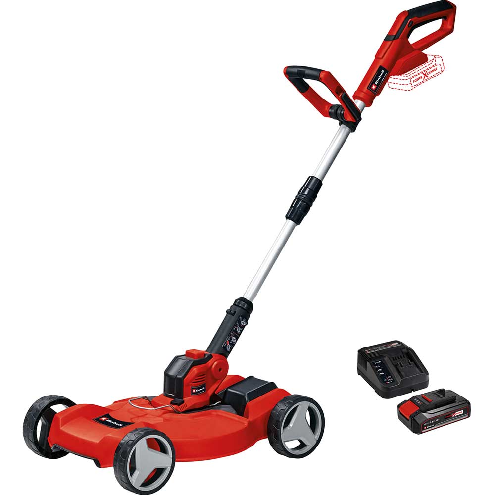 Image of Einhell GE-CT 18/28 Li TC 18v Cordless Grass Trimmer and Edger 280mm 1 x 2.5ah Li-ion Charger