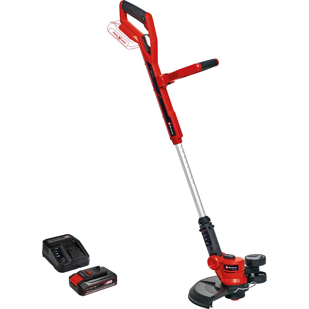 Einhell GE-CT 18/30 Li 18v Cordless Telescopic Grass Trimmer and Edger 300mm 1 x 2.5ah Li-ion Battery Charger