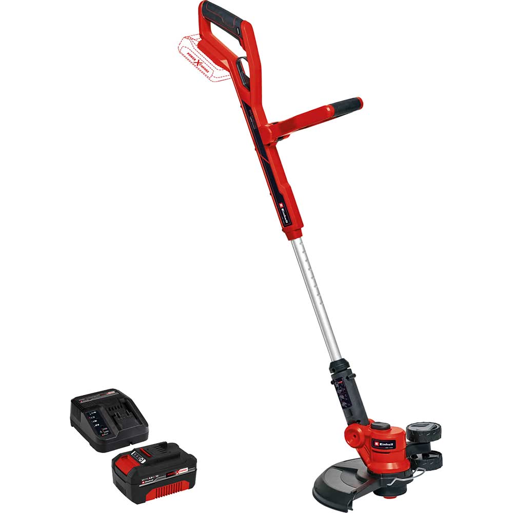 Image of Einhell GE-CT 18/30 Li 18v Cordless Telescopic Grass Trimmer and Edger 300mm 1 x 4ah Li-ion Charger