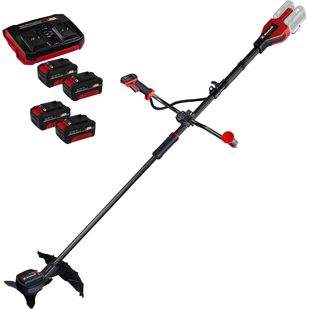 Einhell Professional GP-BC 36/430 Li BL 36v Cordless Brushless Brush Cutter 255/430mm 4 x 4ah Li-ion Twin or Dual Battery Charger