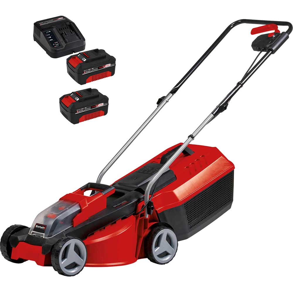 Image of Einhell GE-CM 18/30 Li 18v Cordless Brushless Lawnmower 300mm 2 x 4ah Li-ion Charger