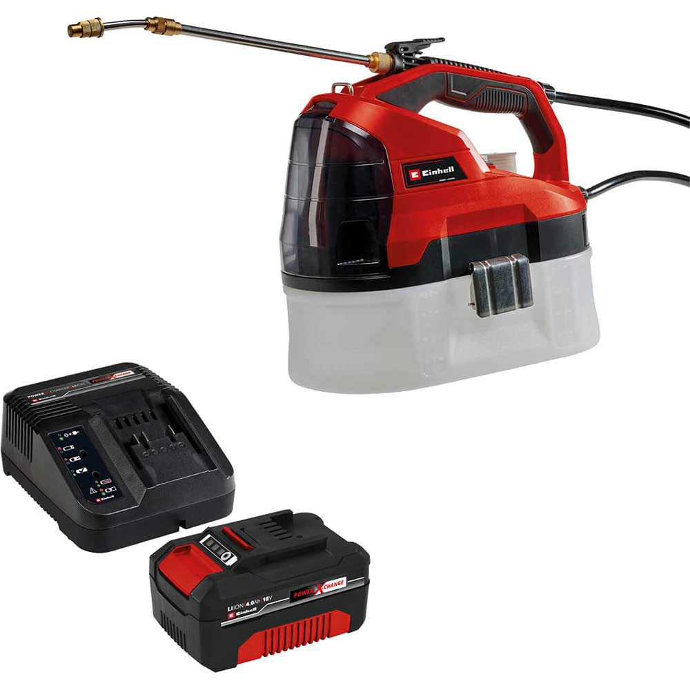 Einhell GE-WS 18/35 18v Cordless Weed Sprayer 3.8L 1 x 4ah Li-ion Charger