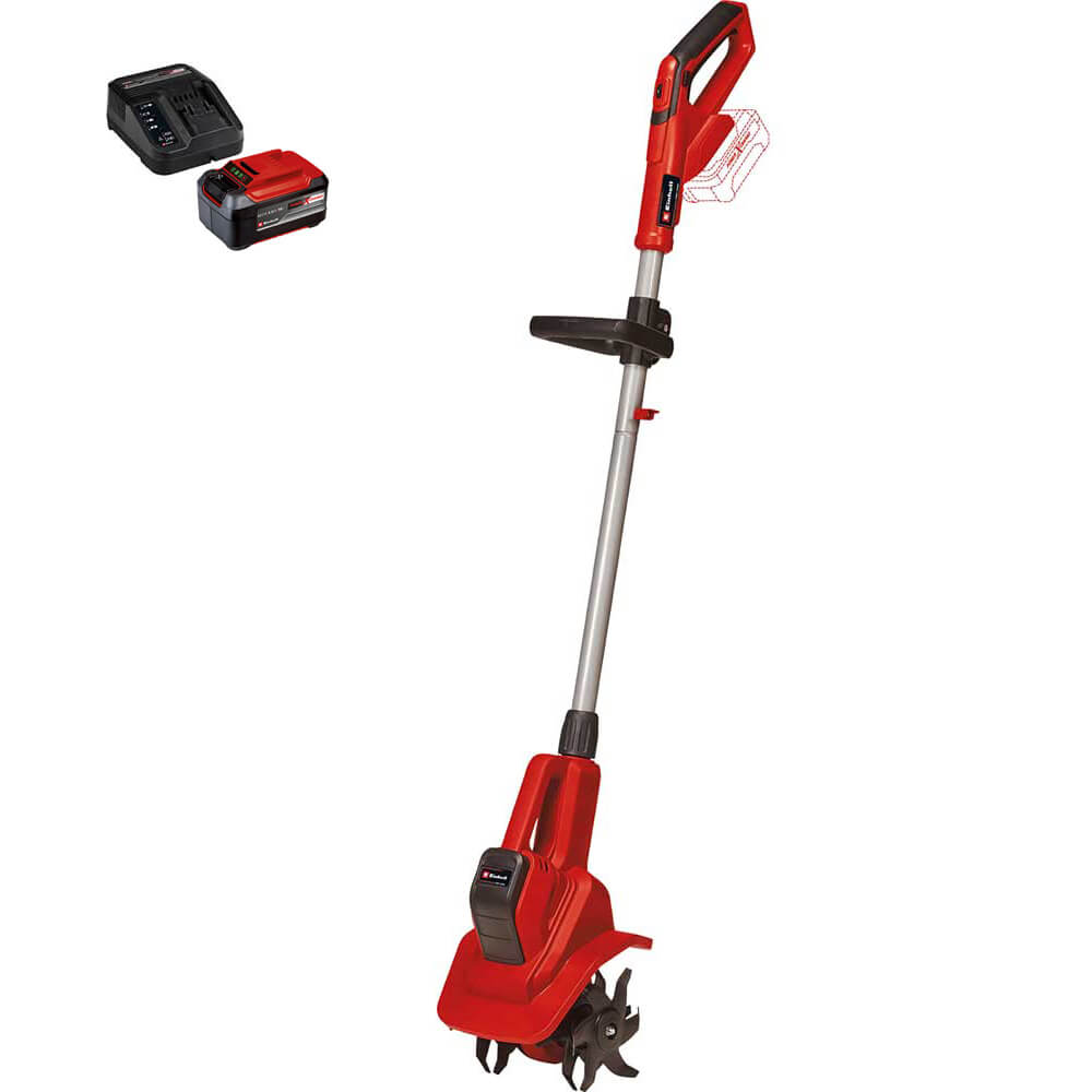 Einhell GE-CR 18/20 Li E 18v Cordless Tiller 200mm 1 x 5.2ah Li-ion Battery Charger