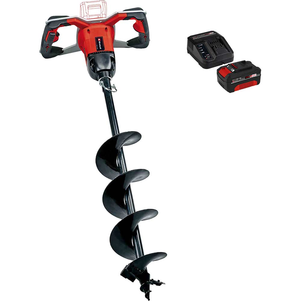 Einhell Professional GP-EA 18/150 Li BL 18v Cordless Brushless Earth Drill Auger 1 x 4ah Li-ion Battery Charger