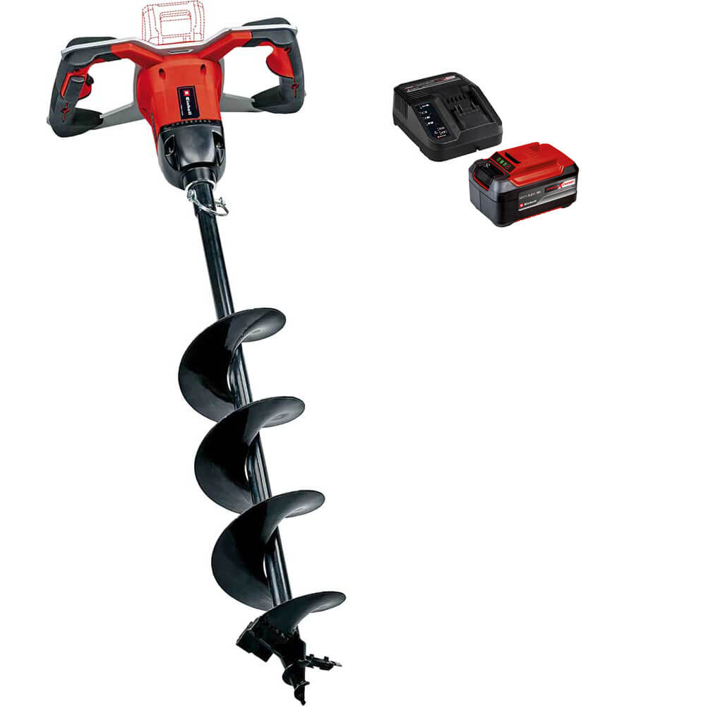 Einhell Professional GP-EA 18/150 Li BL 18v Cordless Brushless Earth Drill Auger 1 x 5.2ah Li-ion Battery Charger